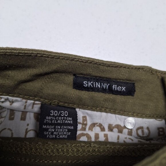 CJ Black Premium Jeans Zipper Skinny Flex Punk Green Mens 30 x 30 Rouched Rock - Picture 5 of 9